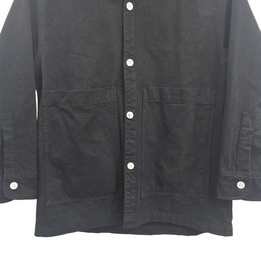 IJJI Work Jacket Size XS Black Cotton Canvas Deep Pockets Button Closure EUC - Picture 4 of 12